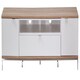 image 1 of Chaplin Cabinet Oak/White with 2 Doors/1 drawer Brown | Light Oak and White