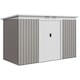 image 6 of Outsunny 9 x 4FT Metal Garden Storage Shed w/ 2 Door, Light Grey