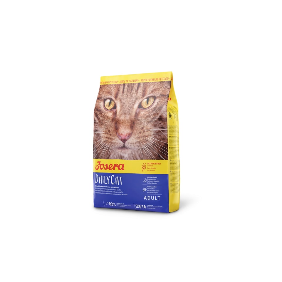 image 1 of Josera DailyCat complete cat food | Grain-free | Ideal for brachycephalic breeds | Chicken & Liver | Anti-hairball | Skin & Coat | Herbs & Fruit | 2kg