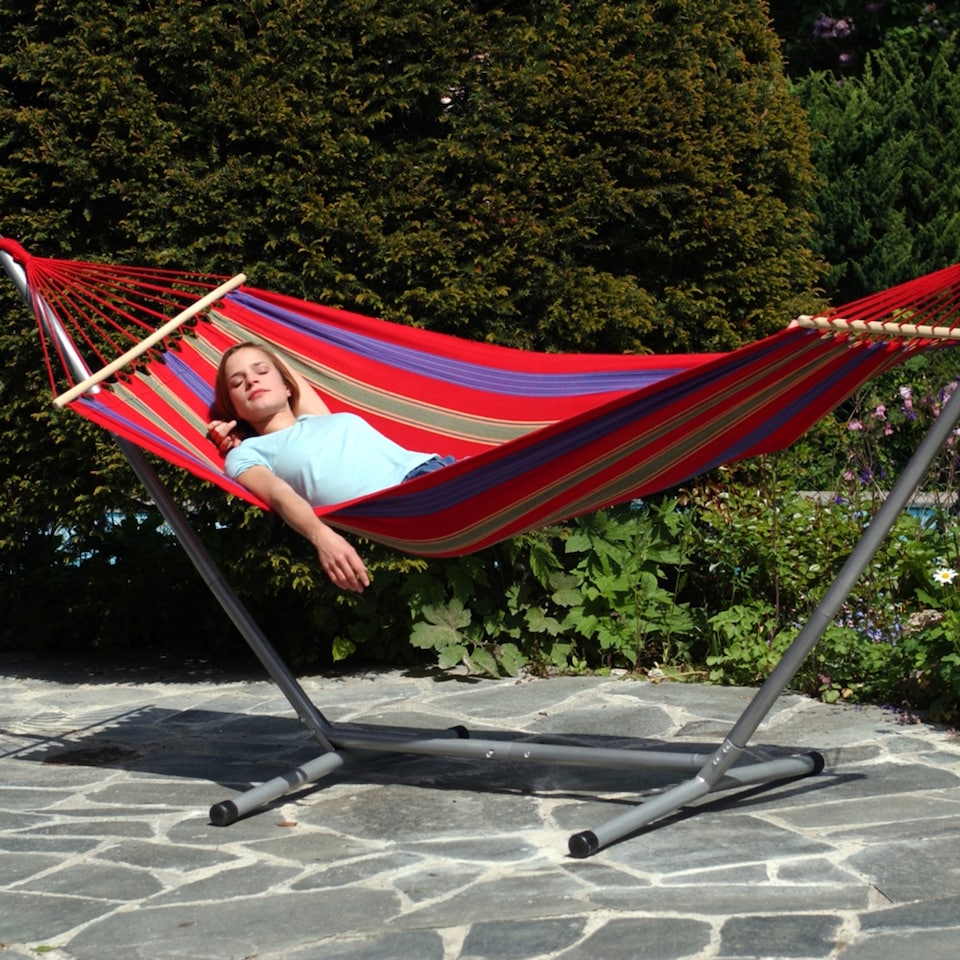 image 1 of Aruba Single Spreader Bar Hammock Cayenne