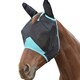 image 2 of Weatherbeeta Comfitec Deluxe Fine Mesh Horse Fly Mask With Ears - Black/Turquoise - Mini
