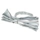 image 2 of 50cm Large Metallic Christmas Chair Bows Sashes Party Dining Decor Wedding | Silver | Silver | Set of 4