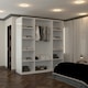 image 5 of Modern 4-Door High Gloss Wardrobe with Soft-Close Mirrors, Gold Accent Handles, Drawers & Shelves – 160cm Wide White | White160cm