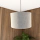image 3 of CGC LOLA Grey Corduroy 30cm Lampshade with Silk Inner