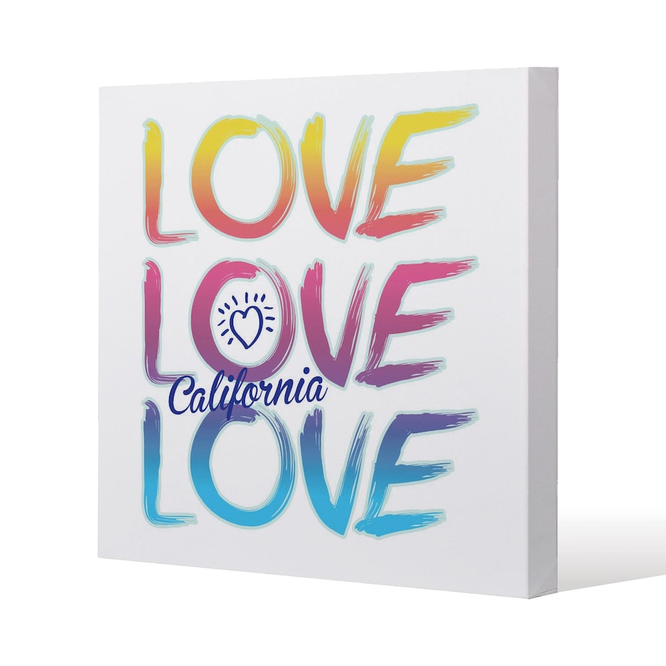 Love California (Canvas Print) / 127 x 127 x 4cm | Multi