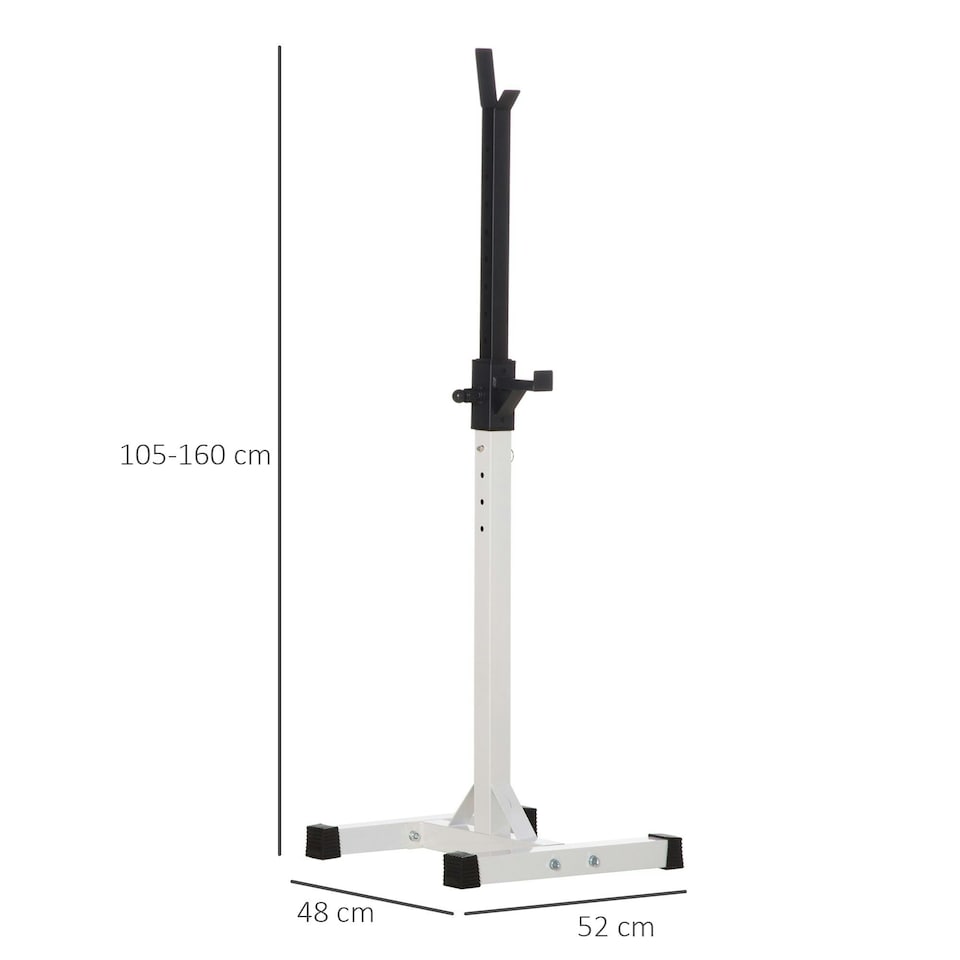 image 1 of HOMCOM Power Rack Weight Stand Bar Barbell Squat Stand Spotter for Home Workout