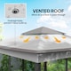 image 5 of Outsunny 3 x 3m Pop Up Gazebo, Marquee Party Tent with Double Tier Roof, Netting and Carry Bag, Event Shelter for Outdoor Patio, Light Grey