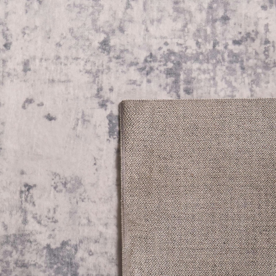 image 1 of OHS Abstract Print Washable Indoor Carpet Floor Rug, 120x170cm - Charcoal | Grey | Charcoal Grey | 120x170cm