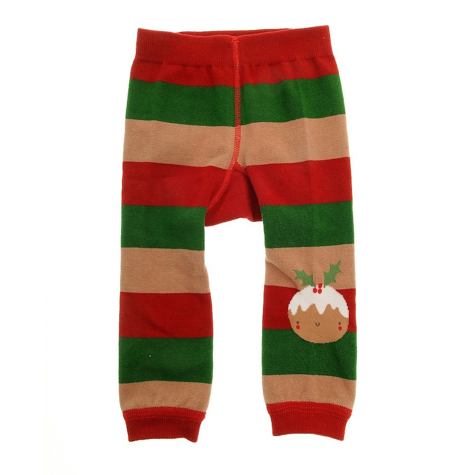 image 1 of Ziggle Leggings and Socks Set 0-6m - Christmas Pudding