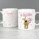 image 3 of Personalised Boofle Birthday Flowers Mug White