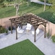 image 3 of Corner Pergola - Wood - L360 x W360 cm - Rustic Brown