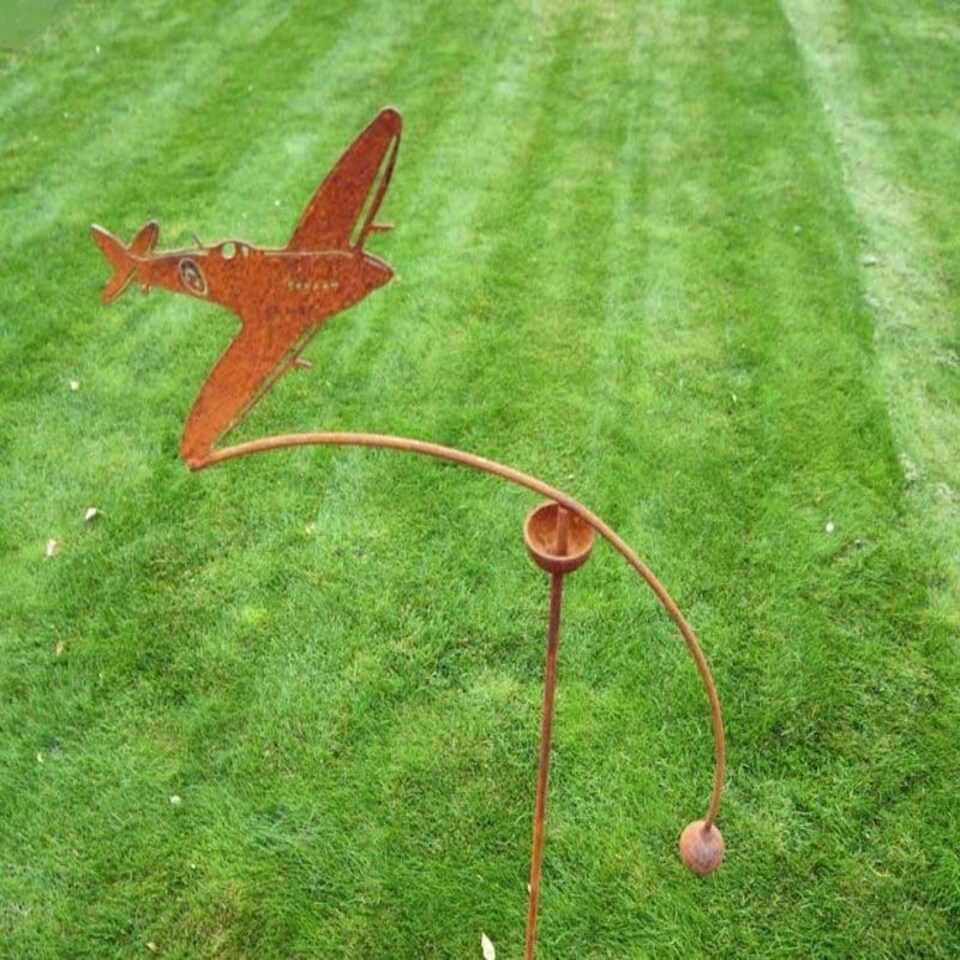 image 1 of Spitfire Wind Rocker Single Bare Metal/Ready to Rust - Steel - L66 x W54 x H148.5 cm