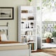 image 8 of HOMCOM 6 Tier Bookshelf, Freestanding Bookcase with Adjustable Shelves, White White