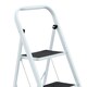 image 2 of Foldable 3 Step Ladder Stepladder Non Slip Tread Safety Steel | White