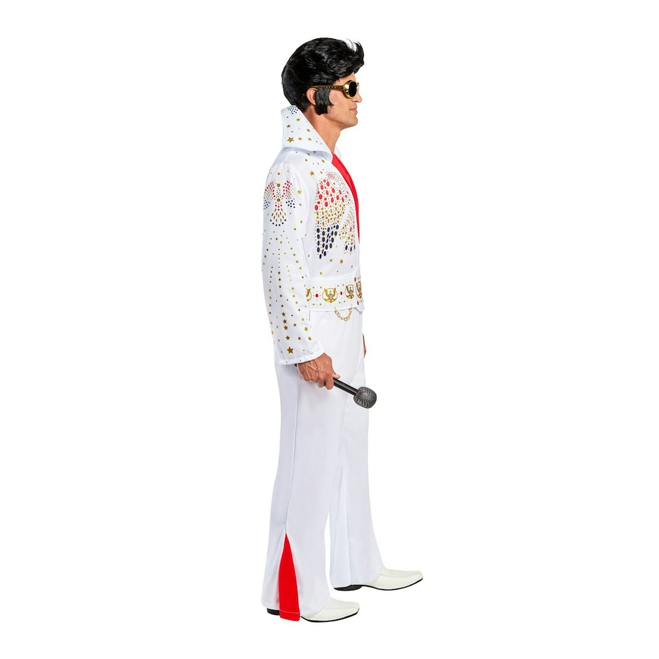 image 1 of Elvis Presley Mens Deluxe Eagle Costume - Red/White/Yellow - L L