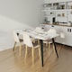 image 8 of HOMCOM Dining Chairs Set of 4 w/ Curved Back, Steel Legs 