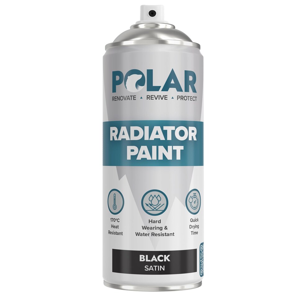image 1 of Polar Radiator Spray Paint Heat Resistant Satin | Black | Satin Black | 400 ml | 1