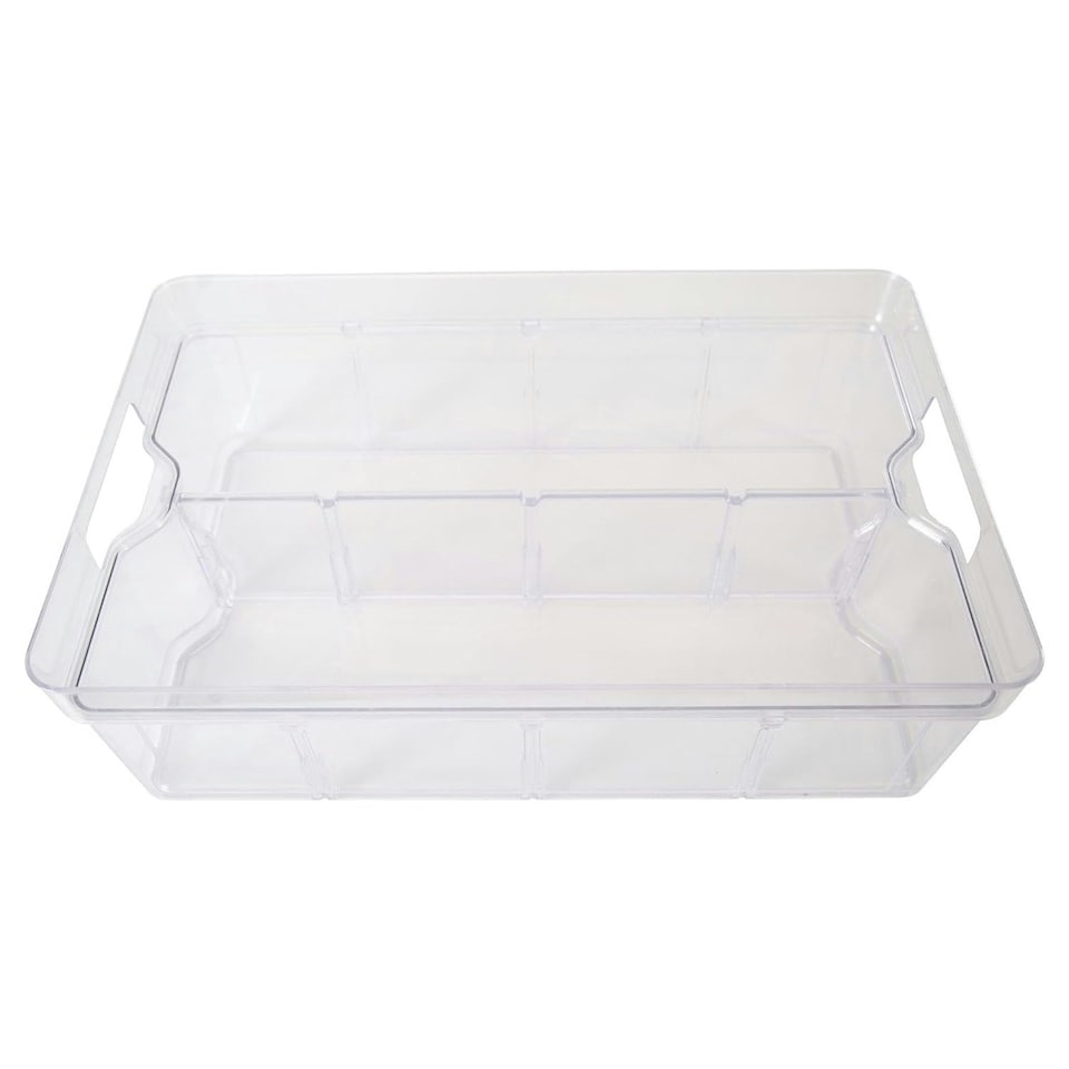 image 1 of 2 x Small (25.5cm x 18.5cm x 9cm) Plastic Modular Containers For Crafts, Beads & Food Clear