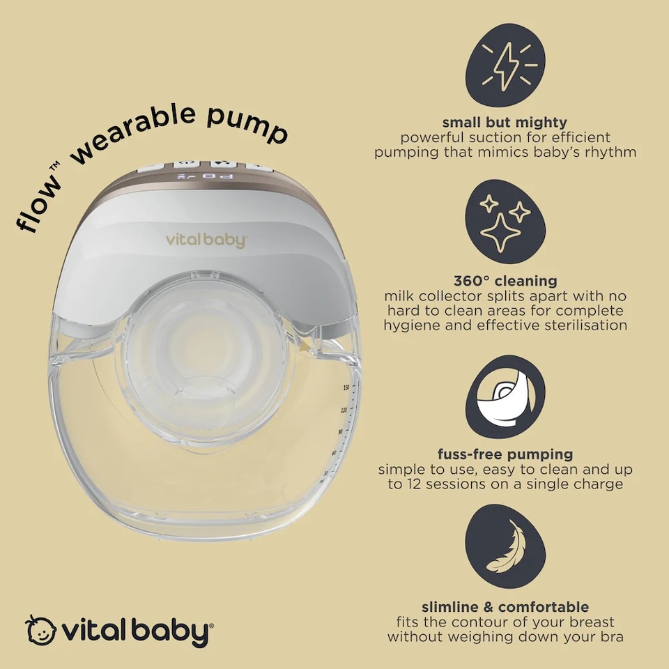 image 1 of Vital Baby Nurture flow wearable pump | White | 1