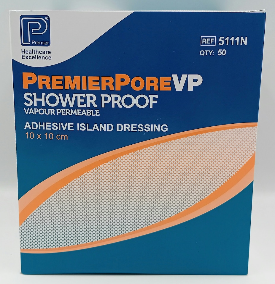 image 1 of Premierpore VP Adhesive Island Dressings 10cm x 10cm – Box of 50