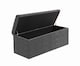image 5 of 180cm Large Plain Safar Storage Ottoman Box, Steel Grey  Plush Velvet Upholstered Deep Storage Ottoman End of Bed Bench