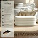 image 2 of Bench Altu - with velvet or boucle cover, padded, hallway storage Cream | Velvet Cream-White