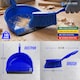 image 6 of Colour Coded Dustpan and Brush Sets Wide Plastic Dustpan with Rubber Lip and Soft Bristle Brush