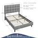 image 3 of Yaheetech 135 cm W x 190 cm L Upholstered Bed Frame Light Grey