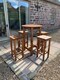 image 2 of Alfresco Bar Set Four Seater - L170 x W170 x H110 - Redwood