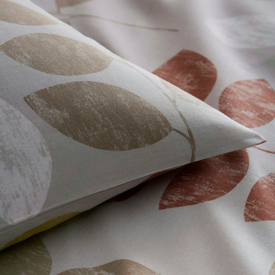 image 1 of Portfolio Home Avani Retro Floral Soft Easy Care Bed Linen Bedding Duvet Cover Quilt Set With Pillow Cases Brown | Double
