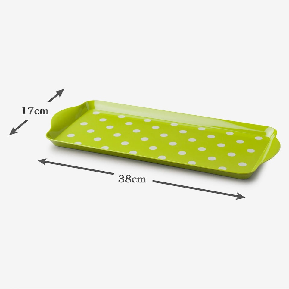 image 1 of Melamine Dotty Sandwich Tray Blue