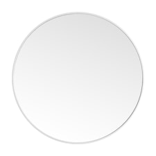 Living and Home 50cm Nordic Round Bathroom Wall Mirror | White | 50cm