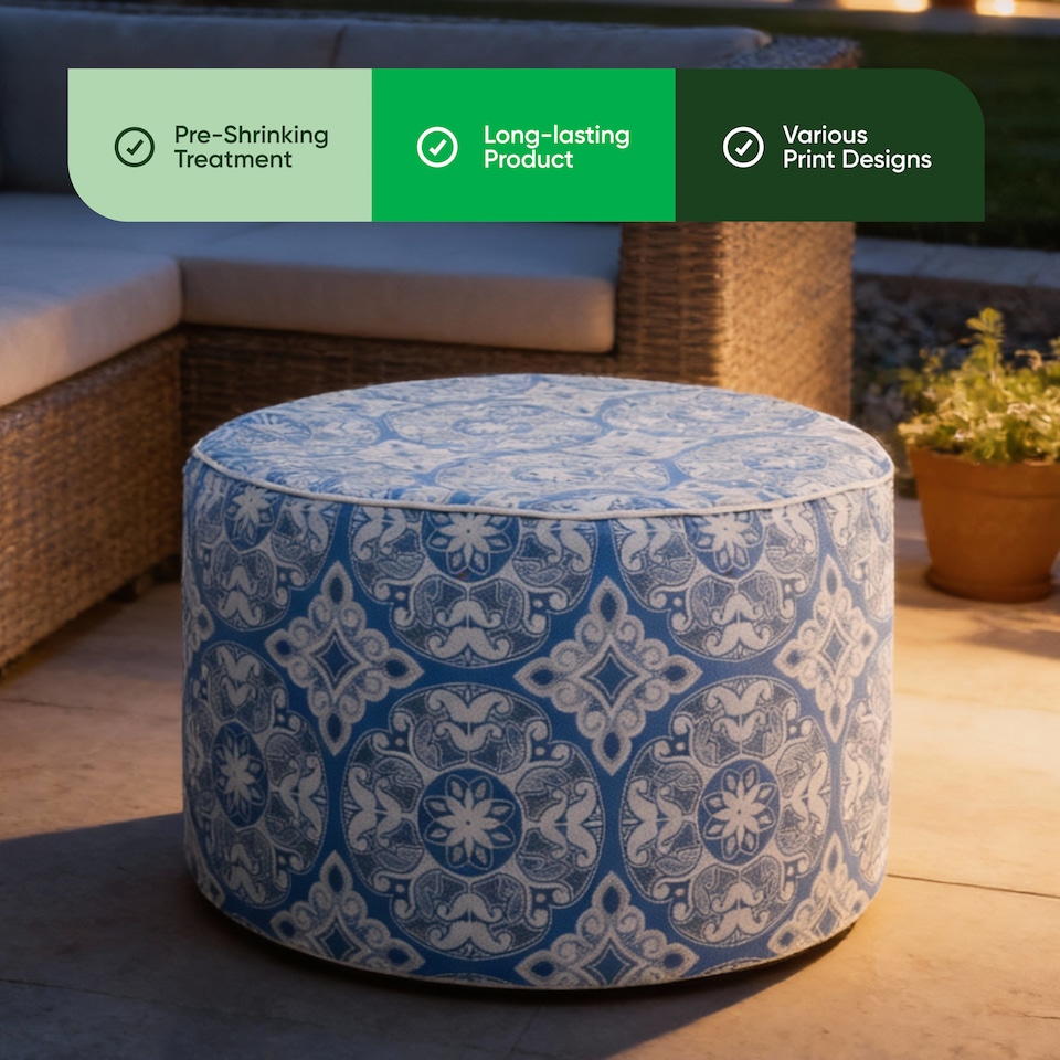 image 1 of Inflatable Outdoor Ottoman Pouf Chair for Camping & Beach