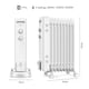 image 8 of VonHaus Oil Filled Radiator 9 Fin Portable Electric Heater