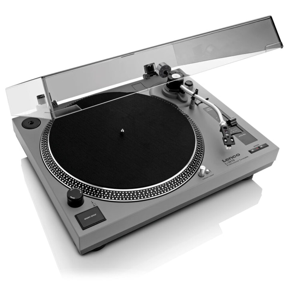 image 1 of LENCO L-3810GY - Direct Drive turntable with USB - Grey
