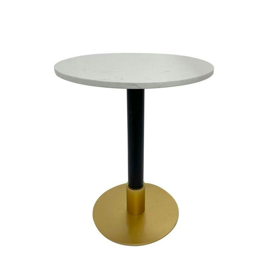 Side table DKD Home Decor Metal White Marble 50 x 50 x 61 cm N/A
