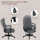 image 3 of HOMCOM Executive Office Chair with High Back, Computer Chair, Charcoal Grey Grey | Black