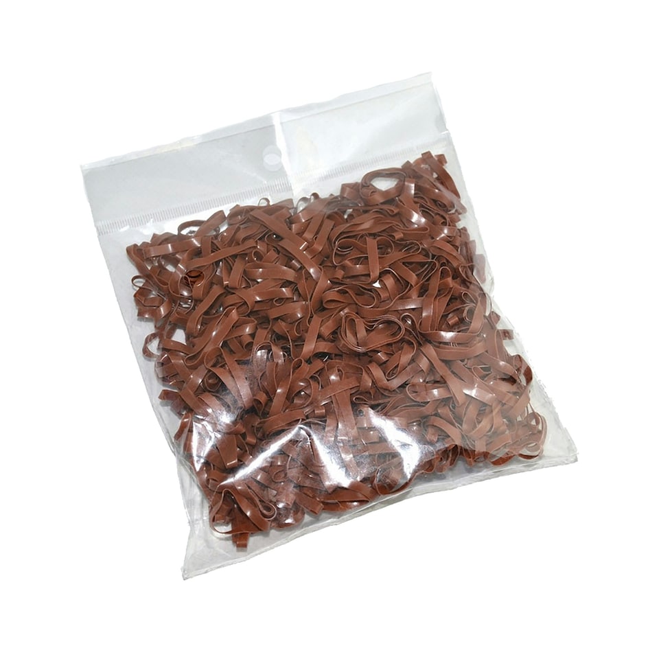 image 1 of Lincoln Silicone Plaiting Bands (500 Pack) - Brown - One Size