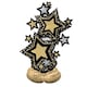 image 1 of Black & Gold Star Cluster Airloonz Air Fill Giant Foil Balloon 149cm / 59 in