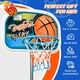 image 5 of HOMCOM 3 Pcs Kids Basketball Set w/ Hoop Ball Pump Height Fillable Base 3-8 Yrs