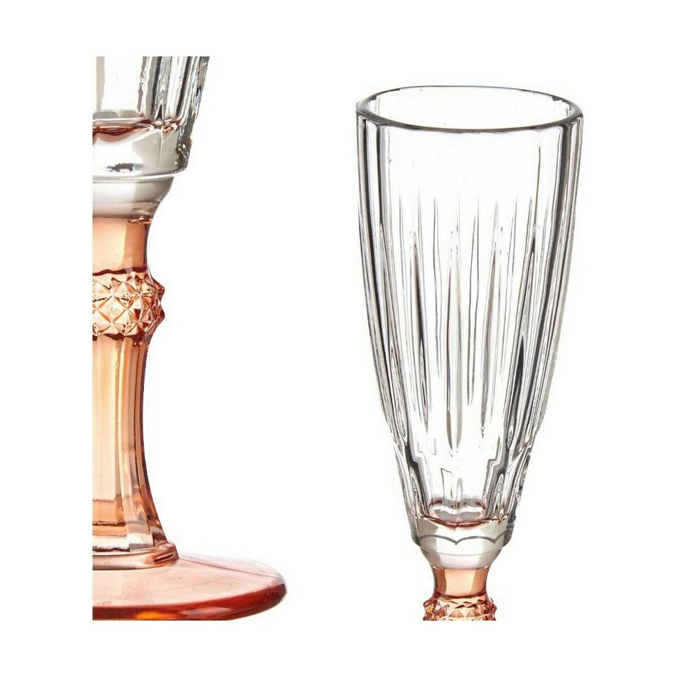 image 1 of Champagne glass Vivalto Exotic Salmon Crystal 170 ml (6 Units) N/A