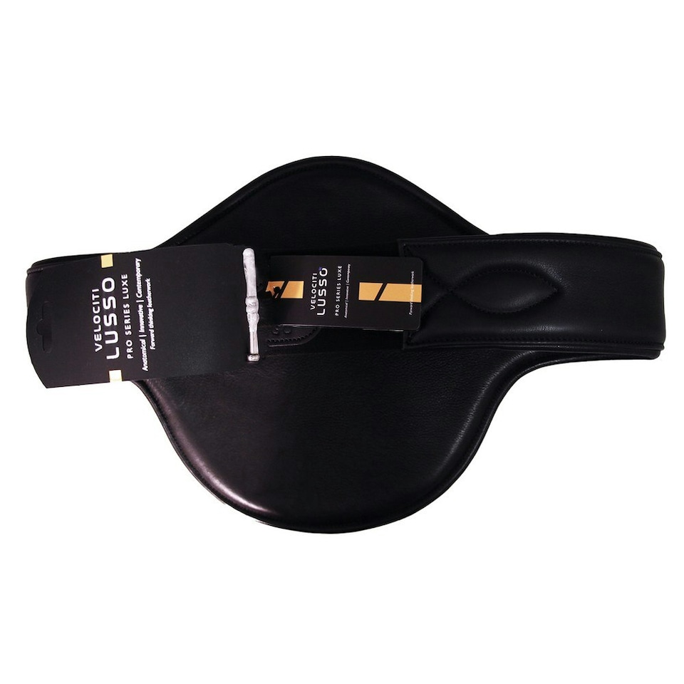 image 1 of Velociti Lusso Leather Horse Stud Girth - Black - 38in