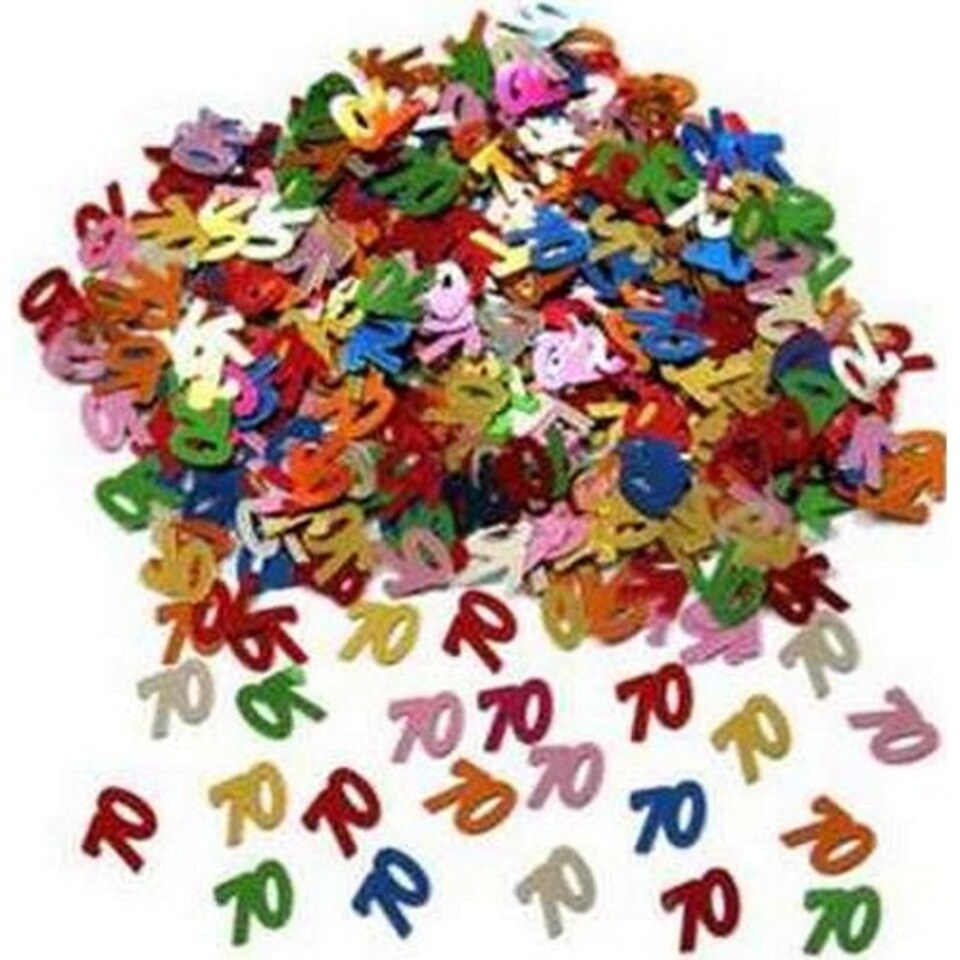 Amscan Cut Out 70th Confetti - Multicoloured - One Size