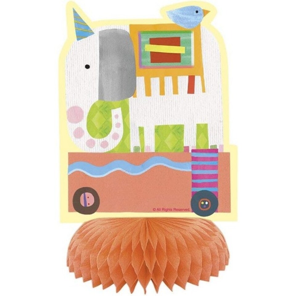 image 1 of Unique Party Circus Animal Baby Shower Table Decoration (Pack of 3) - Multicoloured - One Size