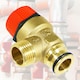 image 7 of SPARES2GO Pressure Relief Safety Valve for Worcester Bosch Boiler 3 Bar 1/2" BSP Male x Push Fit Brass PRV