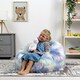image 2 of icon Kids Classic Faux Fur Bean Bag Chair Unicorn Bean Bags for Children Pink