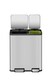 image 5 of EKO Ecocasa 50L Recycling Kitchen Bin 30+20 Litre, Pedal Rubbish Bin with Two Removable Inner Buckets, Soft Closure, Perfect for Kitchen & Home, Stainless Steel