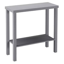 URBNLIVING 2 Tier Wooden Console Table Narrow Hallway Storage Unit | Multi | Grey | 1