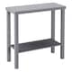 image 1 of URBNLIVING 2 Tier Wooden Console Table Narrow Hallway Storage Unit | Multi | Grey | 1