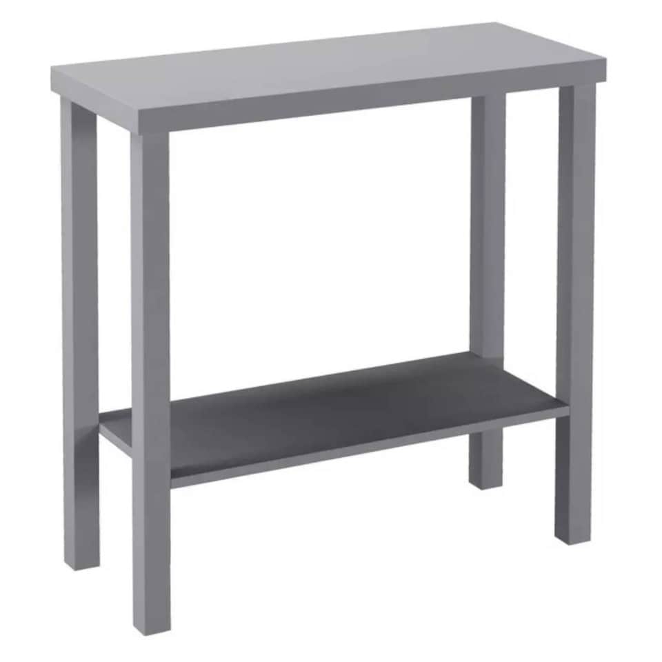 image 1 of URBNLIVING 2 Tier Wooden Console Table Narrow Hallway Storage Unit | Multi | Grey | 1
